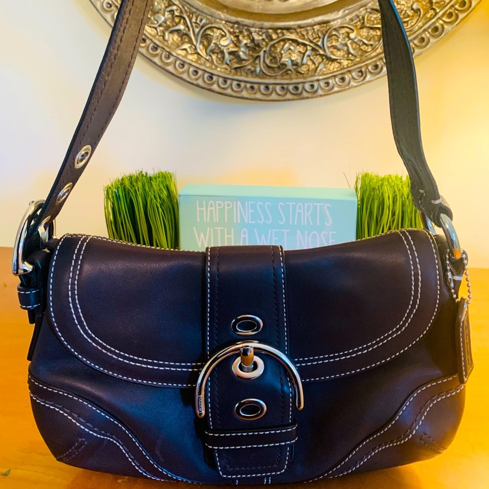 Coach small hobo leather purse mint condition.